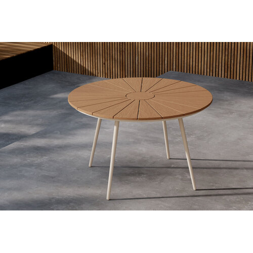 The Outsider Ronde Tuintafel - Roos - Beige – Polywood - 120 cm - The Outsider The Outsider Ronde Tuintafel - Roos - Beige – Polywood - 120 cm - The Outsider