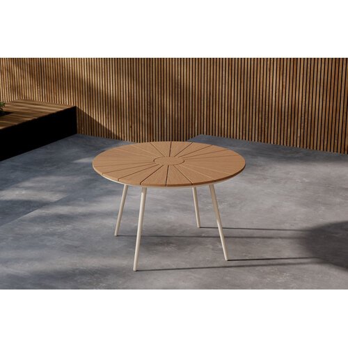 The Outsider Ronde Tuintafel - Roos - Beige – Polywood - 120 cm - The Outsider The Outsider Ronde Tuintafel - Roos - Beige – Polywood - 120 cm - The Outsider