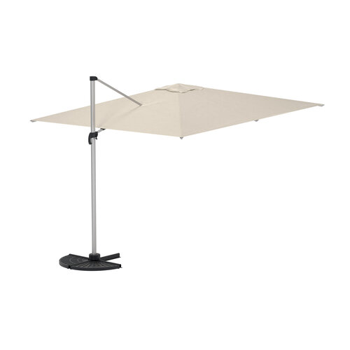 The Outsider Zweefparasol Jip - Silver Aluminium / Beige - 294x294cm - The Outsider The Outsider Zweefparasol Jip - Silver Aluminium / Beige - 294x294cm - The Outsider