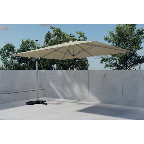 The Outsider Zweefparasol Jip - Silver Aluminium / Beige - 294x294cm - The Outsider The Outsider Zweefparasol Jip - Silver Aluminium / Beige - 294x294cm - The Outsider