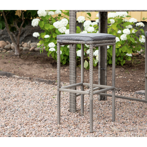 The Outsider Barkruk Noud - Grijs Wicker - 75cm - The Outsider
