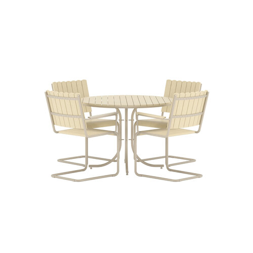 Holmsund Dining Set - Beige / Beige Polywood Holmsund Dining Set - Beige / Beige Polywood