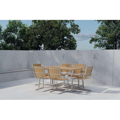 The Outsider Holmsund- Tuinset - 6 - stoelen - tafel - Beige - Polywood The Outsider Holmsund- Tuinset - 6 - stoelen - tafel - Beige - Polywood