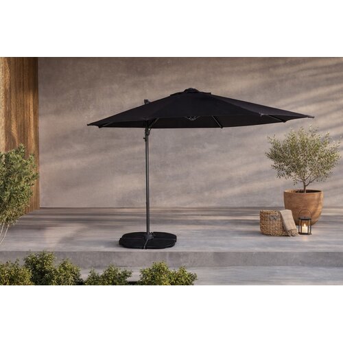 The Outsider Ronde Zweefparasol - Jip - Zwart - 300cm - The Outsider The Outsider Ronde Zweefparasol - Jip - Zwart - 300cm - The Outsider
