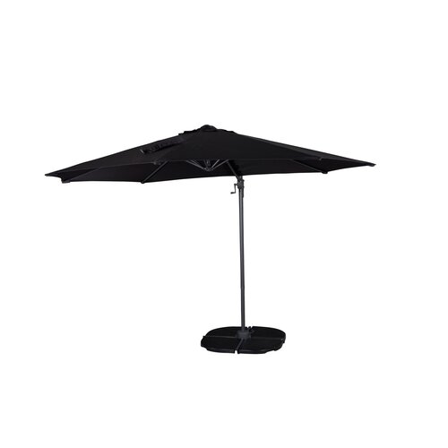 The Outsider Ronde Zweefparasol - Jip - Zwart - 300cm - The Outsider The Outsider Ronde Zweefparasol - Jip - Zwart - 300cm - The Outsider
