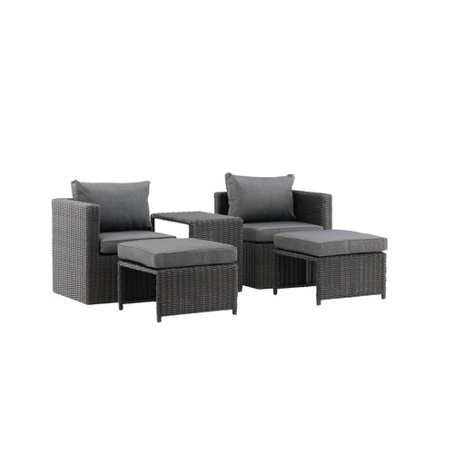 The Outsider Loungeset-Moos-Zwart-Wicker-The-Outsider The Outsider Loungeset-Moos-Zwart-Wicker-The-Outsider