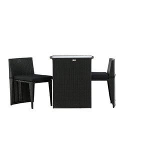 Barset - Niek - Wicker - Zwart - Met Kussens - The Outsider Barset - Niek - Wicker - Zwart - Met Kussens - The Outsider