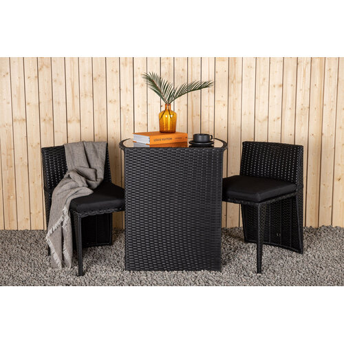 Barset - Niek - Wicker - Zwart - Met Kussens - The Outsider Barset - Niek - Wicker - Zwart - Met Kussens - The Outsider