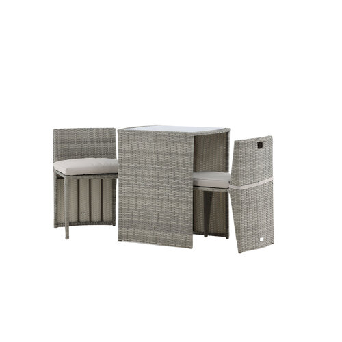 Barset - Niek - Wicker - Grijs - Met Kussens - The Outsider Barset - Niek - Wicker - Grijs - Met Kussens - The Outsider