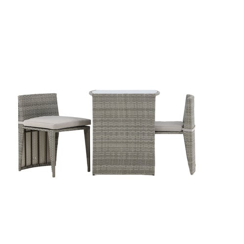 Barset - Niek - Wicker - Grijs - Met Kussens - The Outsider Barset - Niek - Wicker - Grijs - Met Kussens - The Outsider