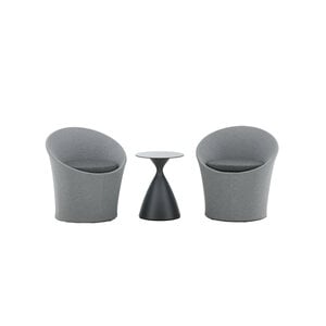 Lounge/Balkon Set- Luuk - Zwart/Grijs - Tafel - 2 Kussens - The Outsider Lounge/Balkon Set- Luuk - Zwart/Grijs - Tafel - 2 Kussens - The Outsider