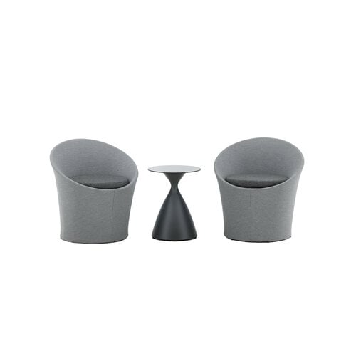 Lounge/Balkon Set- Luuk - Zwart/Grijs - Tafel - 2 Kussens - The Outsider