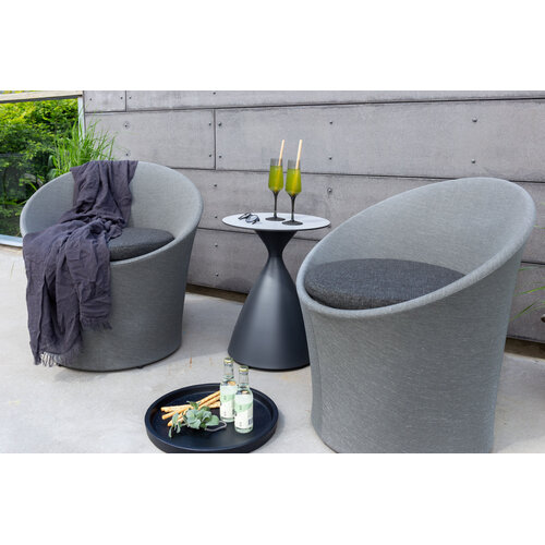 Lounge/Balkon Set- Luuk - Zwart/Grijs - Tafel - 2 Kussens - The Outsider
