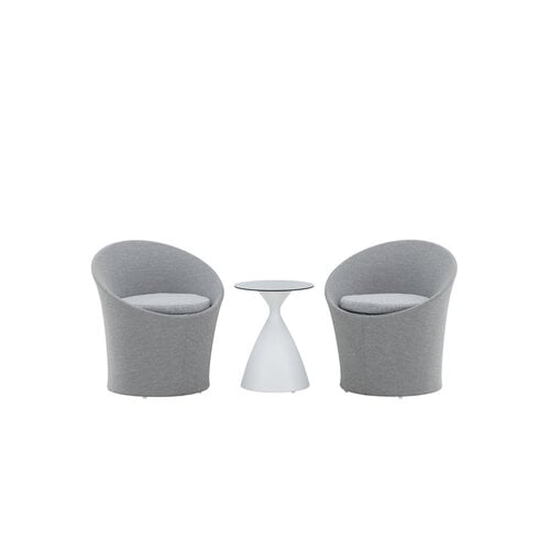 Lounge/Balkon Set- Luuk - Wit/Grijs - Tafel - 2 Kussens - The Outsider Lounge/Balkon Set- Luuk - Wit/Grijs - Tafel - 2 Kussens - The Outsider