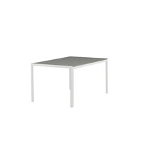 Tuintafel - Toscane - Wit/Grijs - Alu/Polywood - 150x90 cm - The Outsider