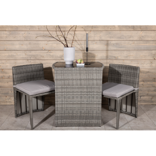 Barset - Niek - Wicker - Grijs - Met Kussens - The Outsider Barset - Niek - Wicker - Grijs - Met Kussens - The Outsider