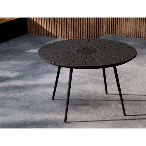 The Outsider Ronde Tuintafel - Roos - Zwart – Polywood - 120 cm - The Outsider The Outsider Ronde Tuintafel - Roos - Zwart – Polywood - 120 cm - The Outsider
