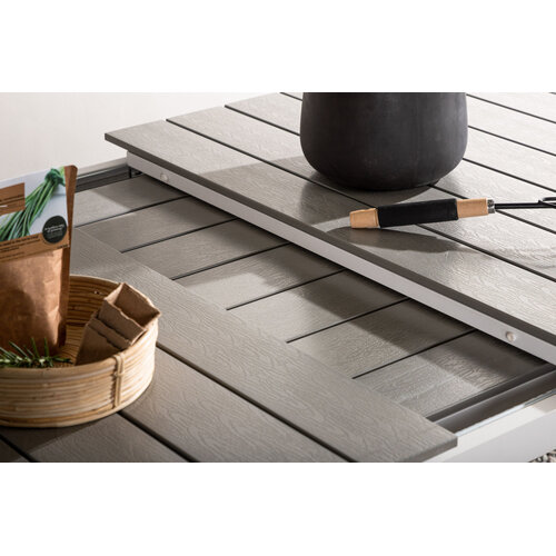 The Outsider Uitschuifbare Tuintafel - Thijs - 230/310cm - Wit/Grijs - The Outsider The Outsider Uitschuifbare Tuintafel - Thijs - 230/310cm - Wit/Grijs - The Outsider