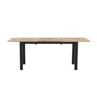Uitschuifbare Tuintafel - Ruben - 150-210cm - Teak - Zwart - The Outsider