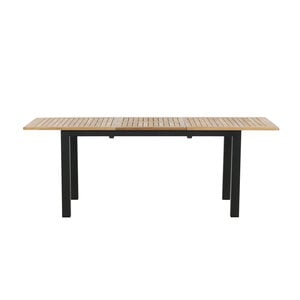 The Outsider Uitschuifbare Tuintafel - Ruben - 150-210cm - Teak - Zwart - The Outsider The Outsider Uitschuifbare Tuintafel - Ruben - 150-210cm - Teak - Zwart - The Outsider