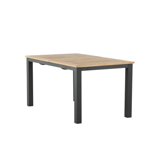 The Outsider Uitschuifbare Tuintafel - Ruben - 150-210cm - Teak - Zwart - The Outsider The Outsider Uitschuifbare Tuintafel - Ruben - 150-210cm - Teak - Zwart - The Outsider