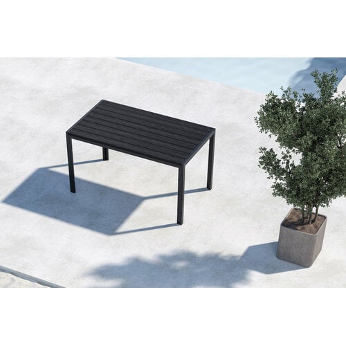 The Outsider Tuintafel - Ties - Aluminium/Polywood - Zwart - 140x80 cm - The Outsider The Outsider Tuintafel - Ties - Aluminium/Polywood - Zwart - 140x80 cm - The Outsider