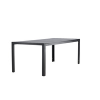 Tuintafel - Ties - Aluminium/Polywood - Zwart - 205x90 cm - The Outsider