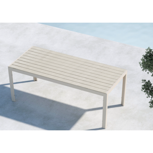The Outsider Tuintafel - Ties - Aluminium/Polywood - Beige - 205x90 cm - The Outsider The Outsider Tuintafel - Ties - Aluminium/Polywood - Beige - 205x90 cm - The Outsider