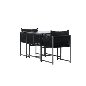 The Outsider diningset-jesse-balkonset-2-personen-zwart-120x61cm-the-outsider The Outsider diningset-jesse-balkonset-2-personen-zwart-120x61cm-the-outsider