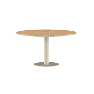 The Outsider tuintafel-milo-rond-4-personen-beige-aluminium-teak-120cm-the-outsider The Outsider tuintafel-milo-rond-4-personen-beige-aluminium-teak-120cm-the-outsider