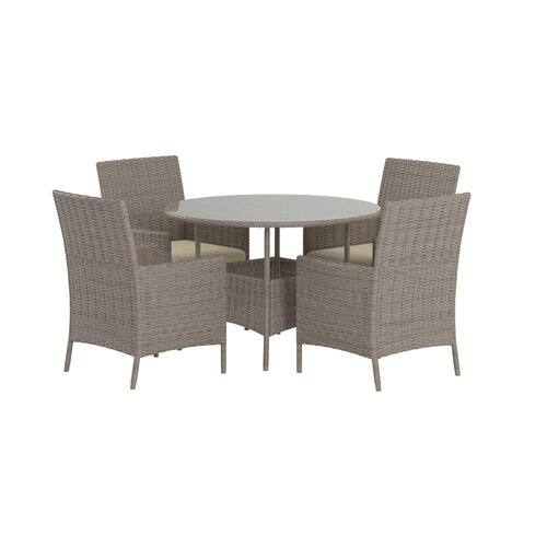 The Outsider tuinset-sven-5-delig-4-personen-rond-bruin-wicker-glas-the-outsider.html