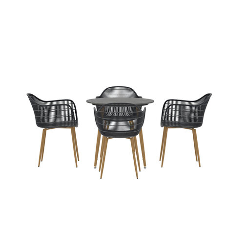 The Outsider diningset-niels-5-delig-rond-4-personen-donkergrijs--keramiek-80cm-the-outsider.html