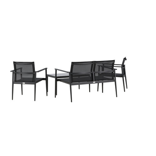 The Outsider Break - Sofa set- Black / Black - Aluminium / Textilene - The Outsider Break - Sofa set- Black / Black - Aluminium / Textilene -
