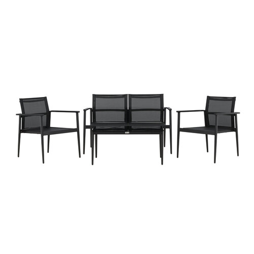 The Outsider Break - Sofa set- Black / Black - Aluminium / Textilene - The Outsider Break - Sofa set- Black / Black - Aluminium / Textilene -