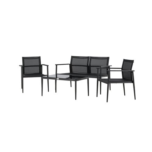 The Outsider Break - Sofa set- Black / Black - Aluminium / Textilene - The Outsider Break - Sofa set- Black / Black - Aluminium / Textilene -