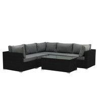 Hoek Loungeset - Gunea - Wicker - Donkergrijs - The Outsider