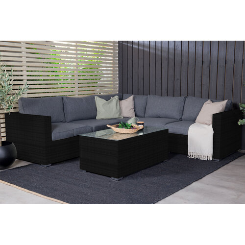 The Outsider Hoek Loungeset - Gunea - Wicker - Donkergrijs - The Outsider The Outsider Hoek Loungeset - Gunea - Wicker - Donkergrijs - The Outsider