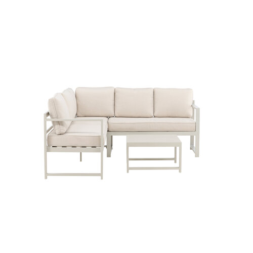 The Outsider Hoek Loungeset - Hugo - Beige - Alu - The Outsider The Outsider Hoek Loungeset - Hugo - Beige - Alu - The Outsider