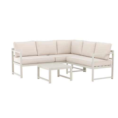 The Outsider Hoek Loungeset - Hugo - Beige - Alu - The Outsider The Outsider Hoek Loungeset - Hugo - Beige - Alu - The Outsider