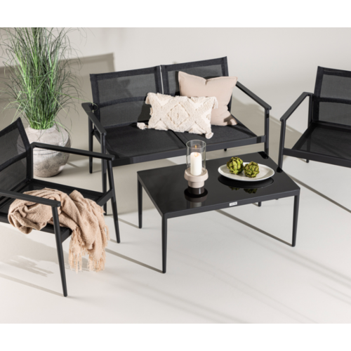 The Outsider Break - Sofa set- Black / Black - Aluminium / Textilene - The Outsider Break - Sofa set- Black / Black - Aluminium / Textilene -