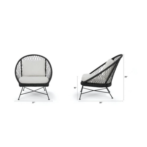 The Outsider Loungestoel - Emily - Zwart - The Outsider The Outsider Loungestoel - Emily - Zwart - The Outsider
