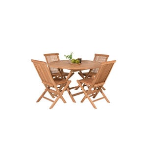The Outsider diningset-woody-5-delig-rond-4-stoelen-teaktafel-120cm-the-outsider The Outsider diningset-woody-5-delig-rond-4-stoelen-teaktafel-120cm-the-outsider