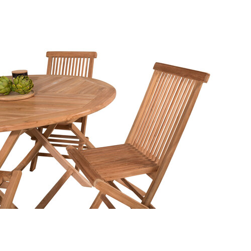 The Outsider diningset-woody-5-delig-rond-4-stoelen-teaktafel-120cm-the-outsider.html