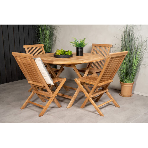 The Outsider diningset-woody-5-delig-rond-4-stoelen-teaktafel-120cm-the-outsider.html