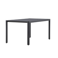 Tuintafel Cas Zwart – rechthoekige Aluminium tuintafel 150 x 85 cm