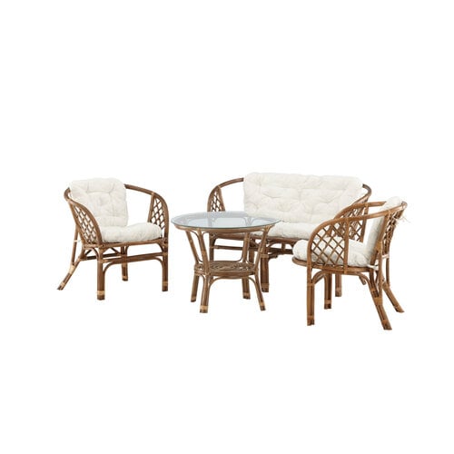 The Outsider Stoel-Bank-Loungeset-Fien-3+2+ Rattan /Offwhite Cushion - Ersätter 1572-6011 The Outsider Stoel-Bank-Loungeset-Fien-3+2+ Rattan /Offwhite Cushion - Ersätter 1572-6011