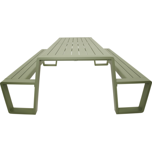 Lesli Living Picknickset-Estilo-Groen-Aluminium-220cm-Lesli Living Lesli Living Picknickset-Estilo-Groen-Aluminium-220cm-Lesli Living