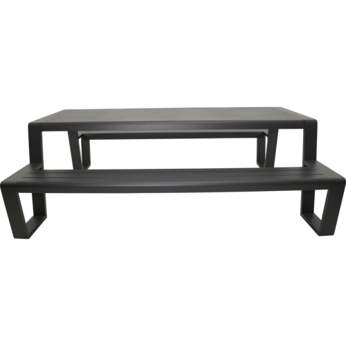Lesli Living Picknickset-Estilo-Antraciet -Aluminium-220cm-Lesli Living Lesli Living Picknickset-Estilo-Antraciet -Aluminium-220cm-Lesli Living