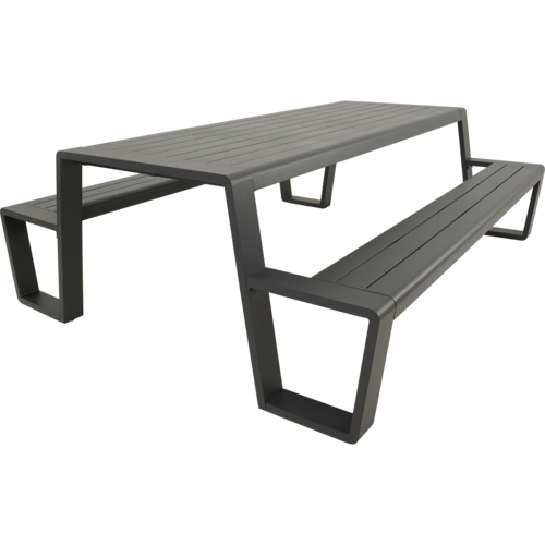 Lesli Living Picknickset-Estilo-Antraciet -Aluminium-220cm-Lesli Living Lesli Living Picknickset-Estilo-Antraciet -Aluminium-220cm-Lesli Living