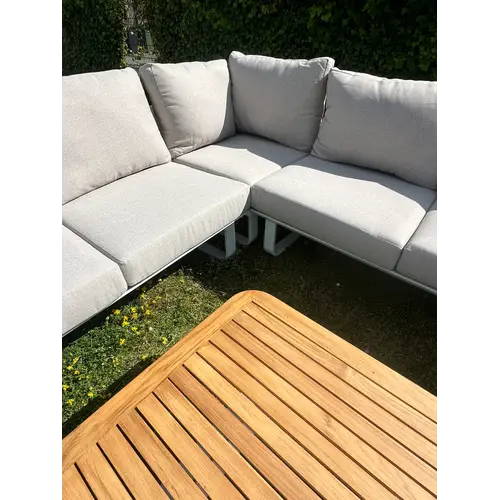 DATHO OUTDOOR Hoek Loungeset - Capri - Aluminium - Teak - Datho Outdoor
